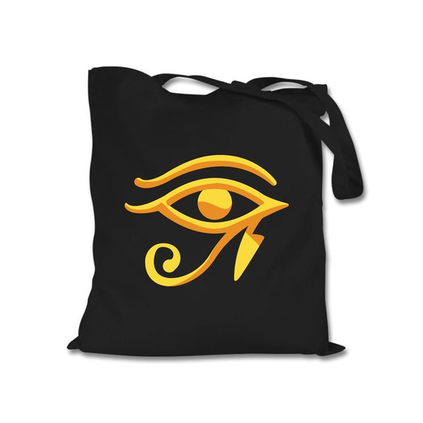 Eye of Horus Tote Bag: Gold Egyptian Symbol Gift
