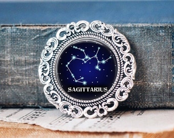 Sagittarius Star Constellation Brooch Pin - Sagittarius Jewellery - Astronomy Brooch - Astrology brooch - Astronomy Jewellery - Zodiac Gift