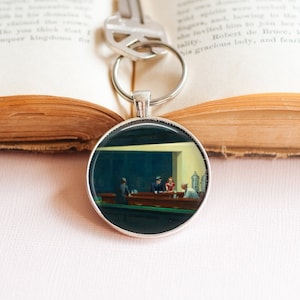 Nighthawks Key Ring: Edward Hopper Art - Art Lovers Gift