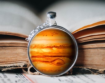 Jupiter Pendant Necklace - Planet Jewellery - Jupiter Jewellery-  Astronomy Jewlellery - Jupiter Pendant - Jupiter Necklace - Planet Gift