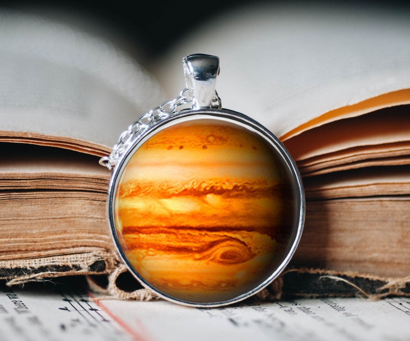 Jupiter Planet Pendant Necklace: Astronomy Jewellery Gift - Etsy
