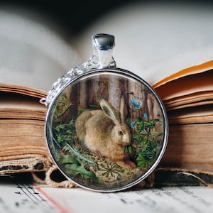 Hans Hoffman 'Hase im Wald' Kunst Anhänger Halskette