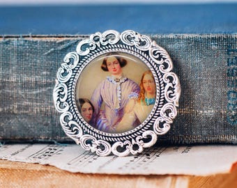Bronte Sisters Portrait Brooch: Literary Jewellery