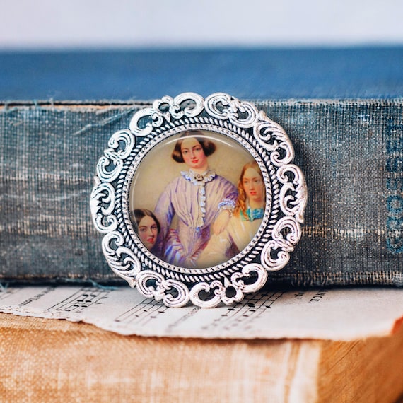 Bronte Sisters Portrait Brooch: Literary Jewellery