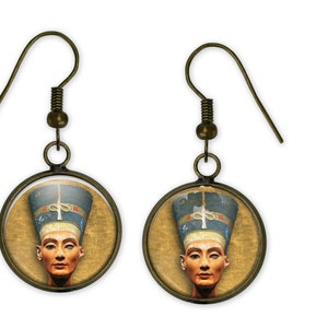 Queen Nefertiti Earrings - Nefertiti Jewellery - Ancient Egyptian Jewellery - Ancient Egypt Jewellery - Egyptian Earrings - Nefertiti