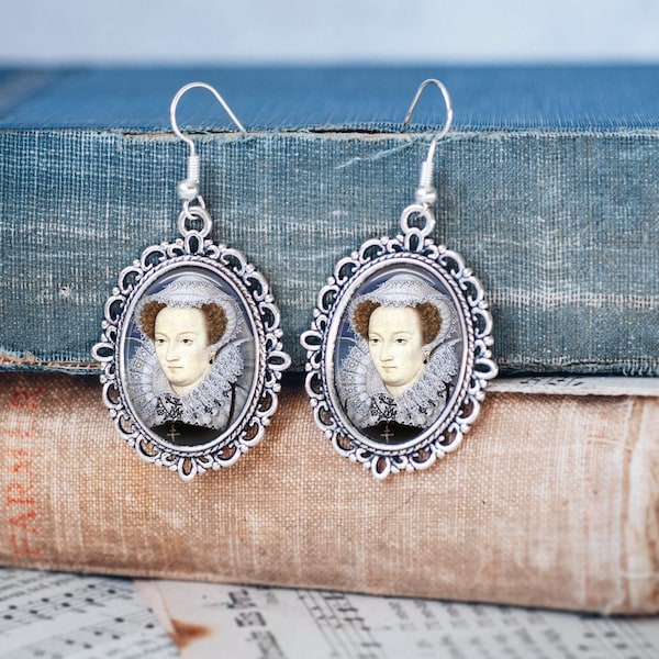 Mary Queen of Scots Earrings - Scottish Royalty Jewellery - Royal History Jewellery - Tudor History Jewellery - Monarchy Earrings