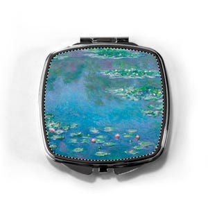 Monet's Waterlilies Compact Mirror: Art Lover Gift - Famous Painting
