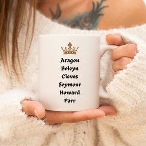 Six Wives of Henry the Eighth Mug - Tudor Queens Mug - Tudor History Mug - Tudor History Gift - History Lovers Mug - English History Gift