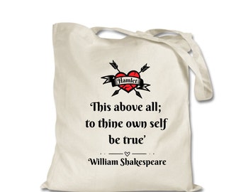 Sac fourre-tout Shakespeare Hamlet Quote : ce cadeau avant tout