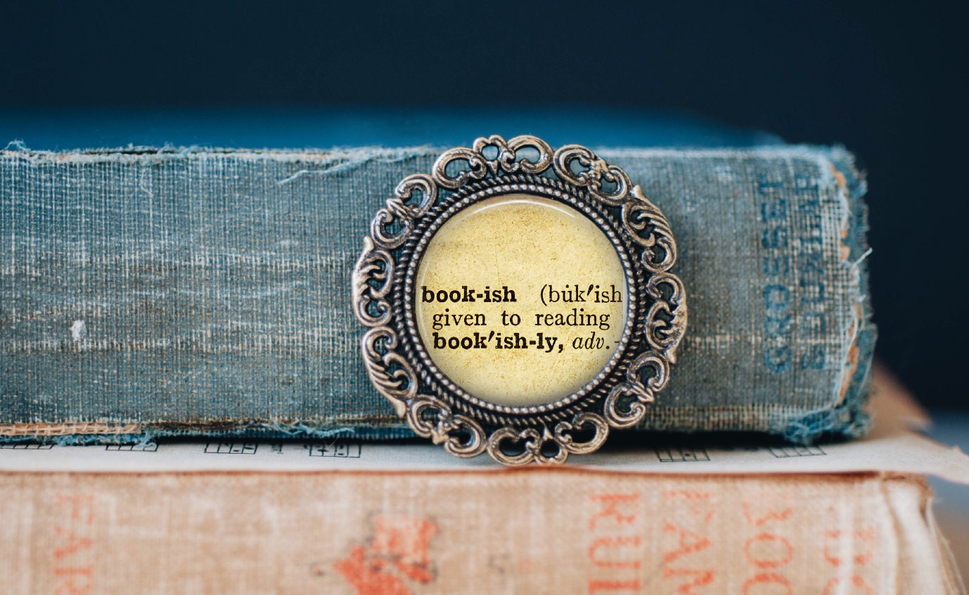 Bookish Dictionary Meaning Brooch Pin Literary Lovers Brooch Etsy