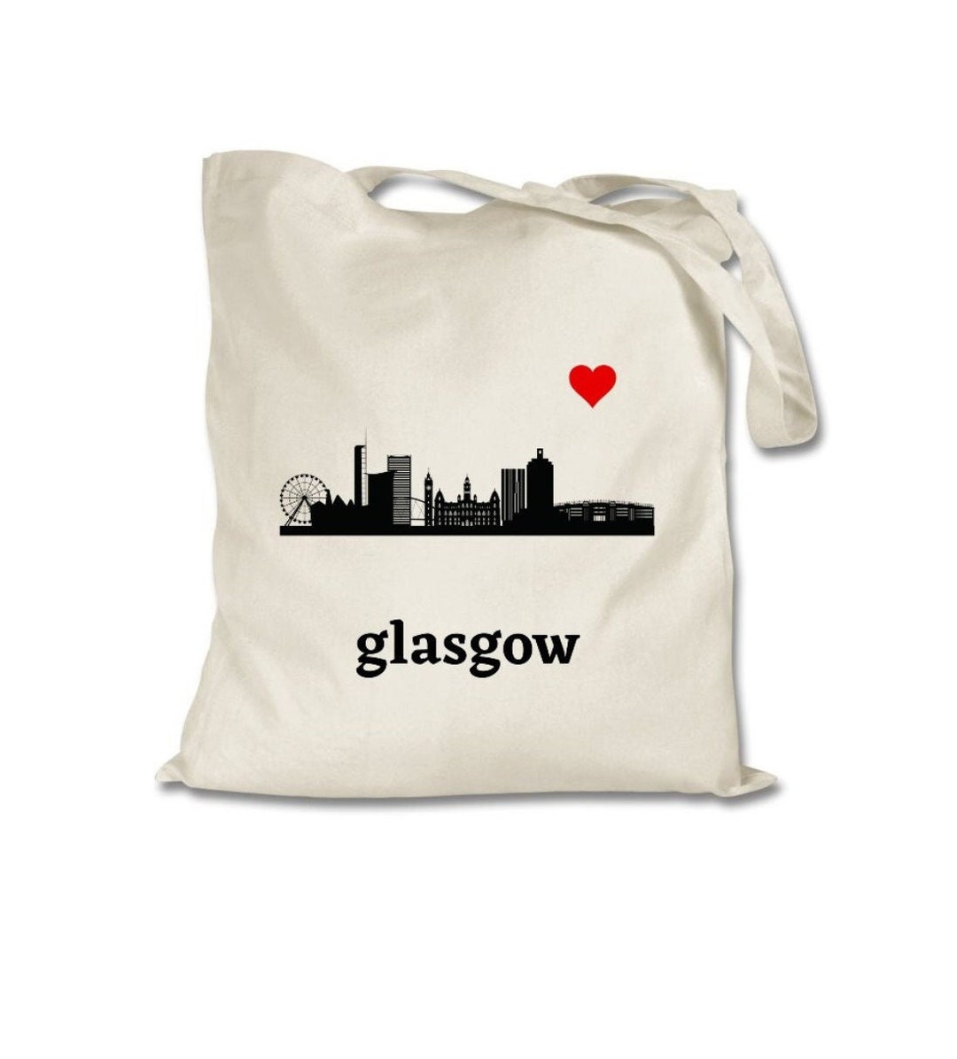 Glasgow Tote Bag City of Glasgow Tote Bag Scottish City Tote Bag Scotland Tote Bag British City