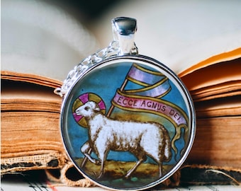 神の子羊アグヌス・デイペンダントネックレス、宗教的なキリスト教