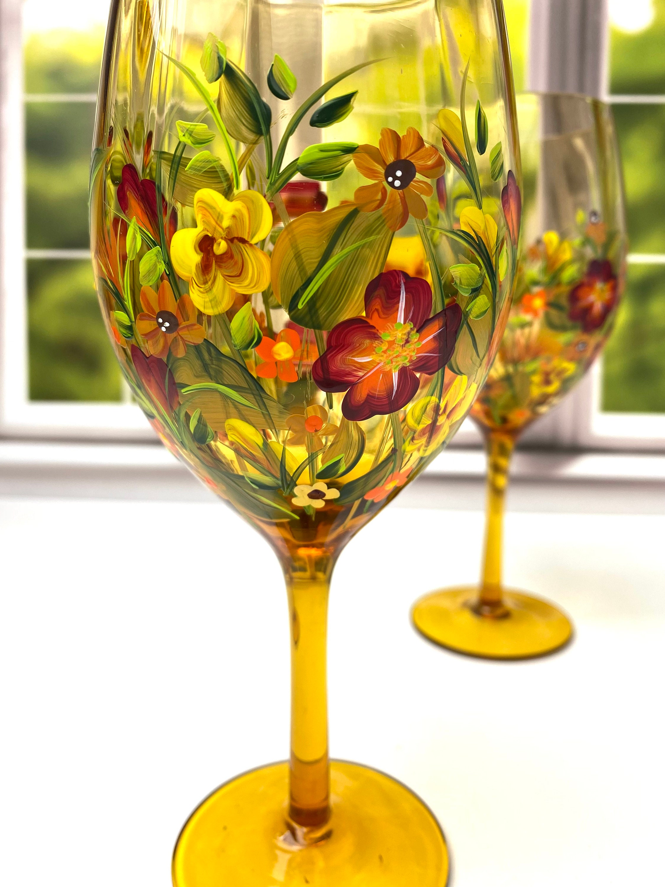 Autumn Wine Glass Set for Special Occasions - Daree's Designs - Darees  Designs