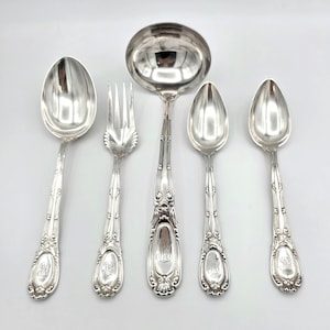 Motif ancien français Tiffany & Co. plaqué argent - 5 pièces pour le service