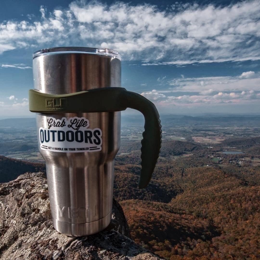 Rattlesnake Leather Yeti Cup Sleeve w/Handle - Tannare Leather