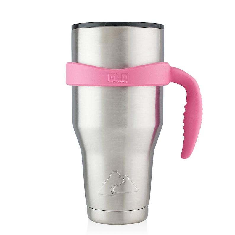 40 Oz Tumbler Handle: Fits Ozark Trail, RTIC, Pure, Magnum Steel Pink
