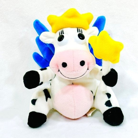 Vintage Kraft dairy Fairy Plush Cow Promotional Toy Stuffed Animal