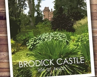 Brodick Castle, Brodick, Hamilton, Montrose,Isle of Arran Scotland Poster A3