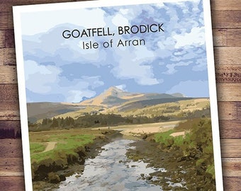 Goat Fell, Arran Poster A3 Scotland, Mountain