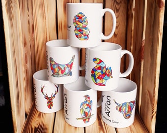 Arran Mosaic Mug - Arran Animals