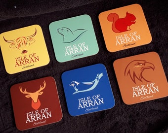 Isle of Arran Animals Coaster Set Scotland