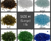 Crushed Glass for Arts and Crafts, Vase Filler, Mosaics, Jewelry, Fusing, Crystals, Aquarium, Home Decorations - Galaxy Glass Size 1, 1lb
