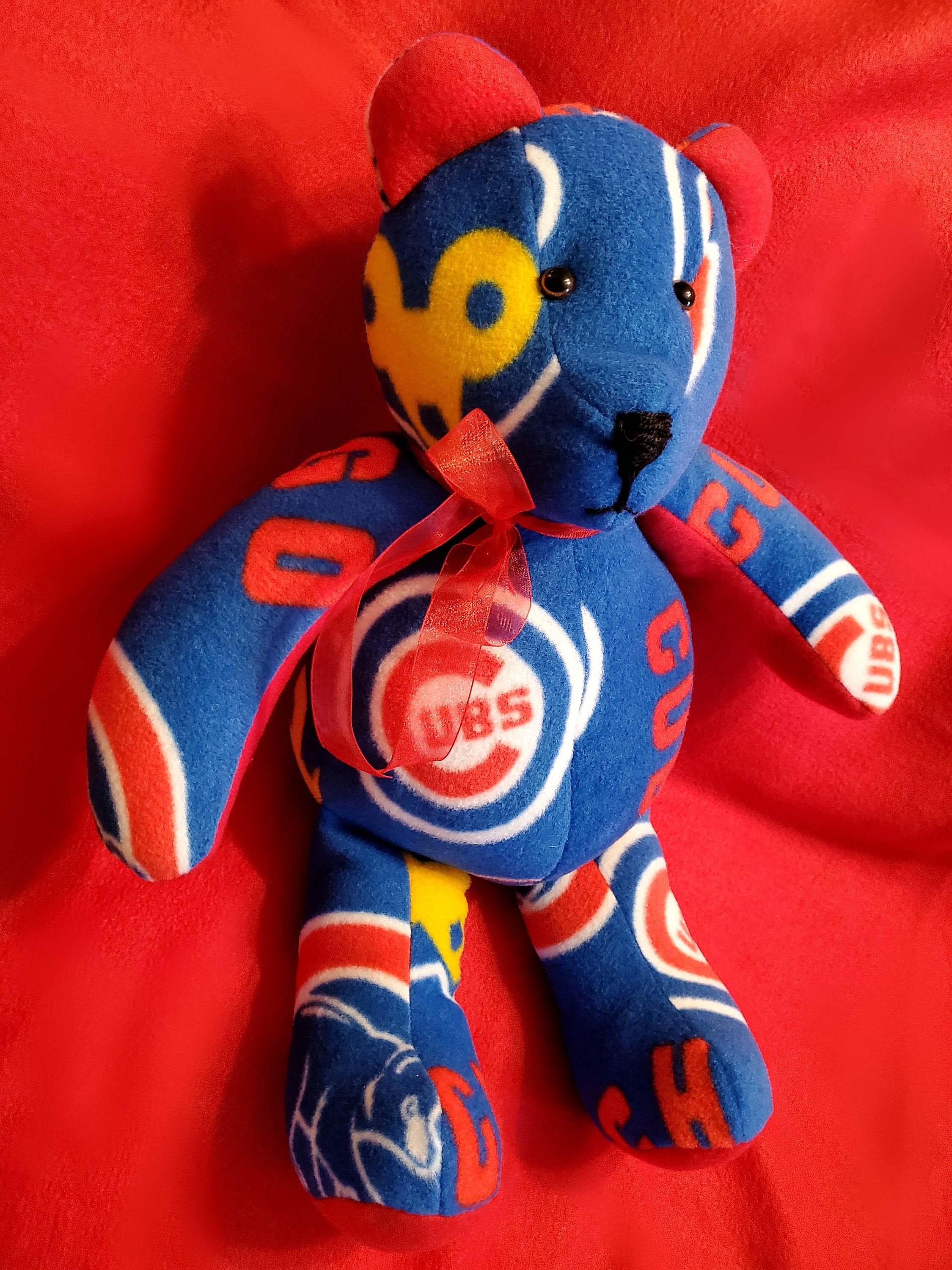 Handmade Chicago Cubs 20 Soft Fleece Teddy Bear for Etsy