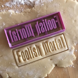 Haunted Mansion Cookie Stamp | Foolish Mortal Embosser | 3D Print File Download | Halloween Baking&quot;