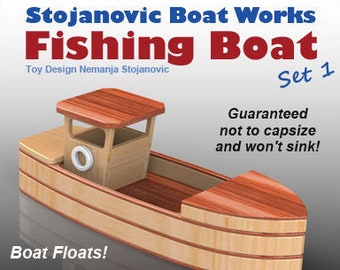 Wood Toy Plan - Stojanovic Boat Works Fishing Boat (PDF Download)