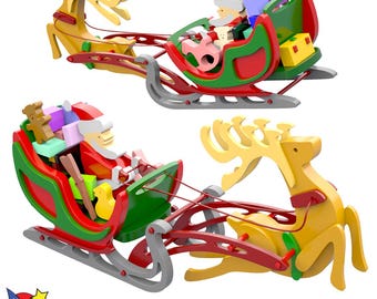 Scroll Saw Magic Christmas Victorian Sleigh (PDF Download + SVG File for CNC)