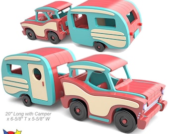 Scroll Saw Magic 1957 Yellowstone Camper Wood Toy Plans & Patterns (PDF Download)