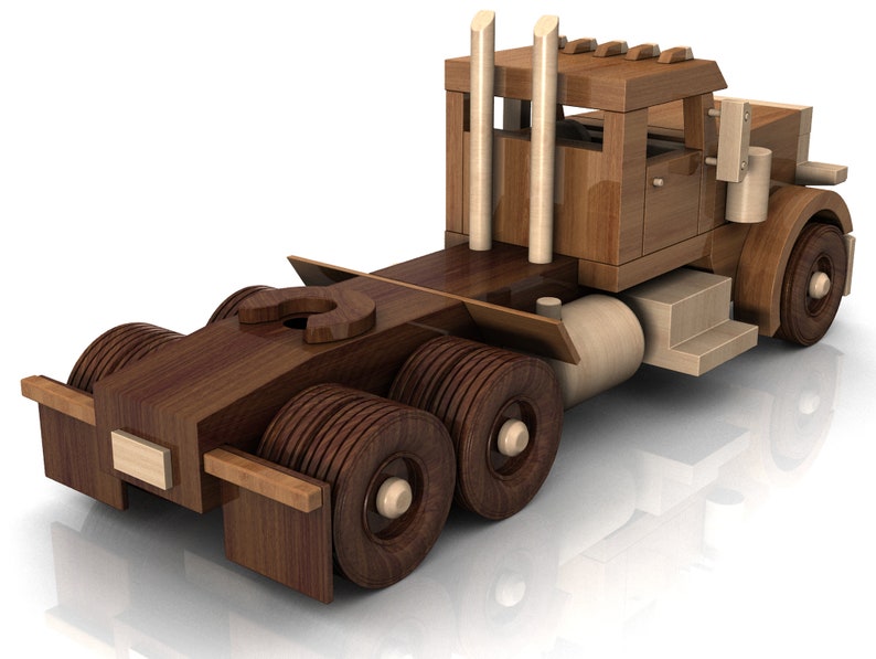 Peterbilt 389 Truck Trailer HiLoader Wood Toy Plans & Patterns 3 PDF Downloads image 6
