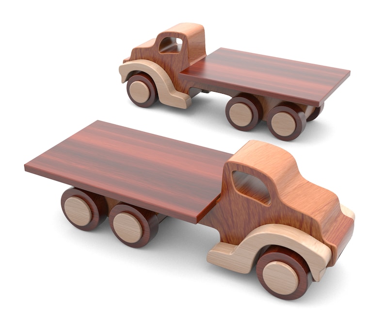 Wood Toy Plan Easy Basics Truck Tractor & Trailer PDF Etsy