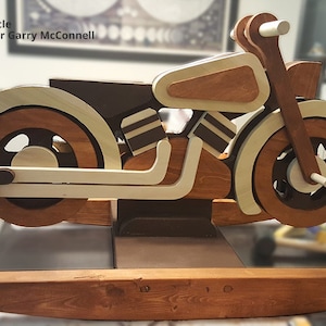 Rocking Motorcycle Wood Toy Plans & Patterns (PDF Download + SVG File ...