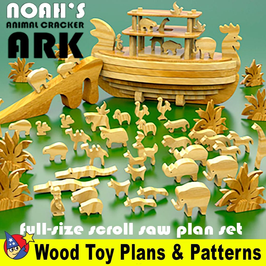 Oshkin Wooden Craft 木製　昆虫11点セット　フィギュア Noah's Animal Cracker Ark Wood Toy Plans & Patterns (PDF Download