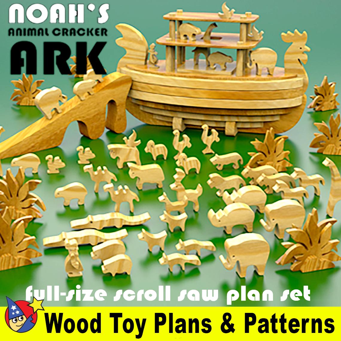 Noah's Animal Cracker Ark Wood Toy Plans & Patterns (PDF Download