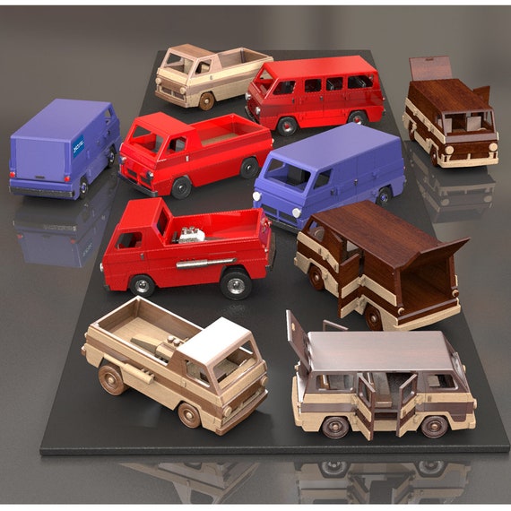 1965 ダッジ A100 傑作木製玩具の設計図とパターン (PDF ダウンロード