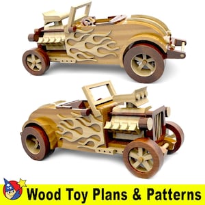 Osni&#39;s 1931 Hot Rod Ford Roadster Wood Toy Plans & Patterns (PDF Download)