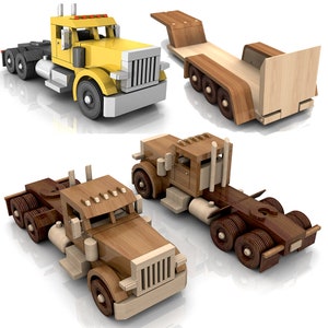 Peterbilt 389 Truck Trailer HiLoader Wood Toy Plans & Patterns 3 PDF Downloads image 4