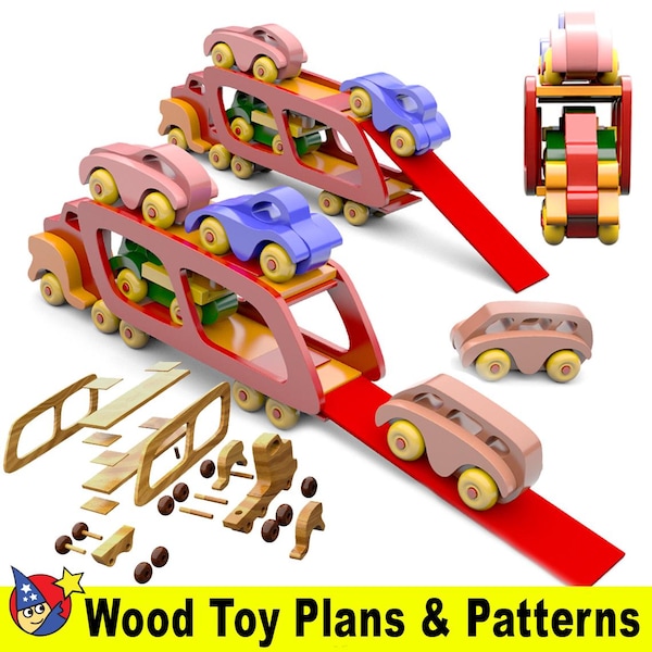 Wood Toy Plan Easy Basics Car Carrier (PDF Download)