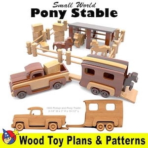 Small World Pony Stable Wood Toy Plans & Patterns (PDF Download)