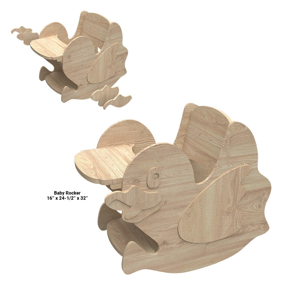 Toddler Rocker Plan Happy Duckie Baby Rocker & Highchair Wood Toy Plans Wood Toy Plans and ...