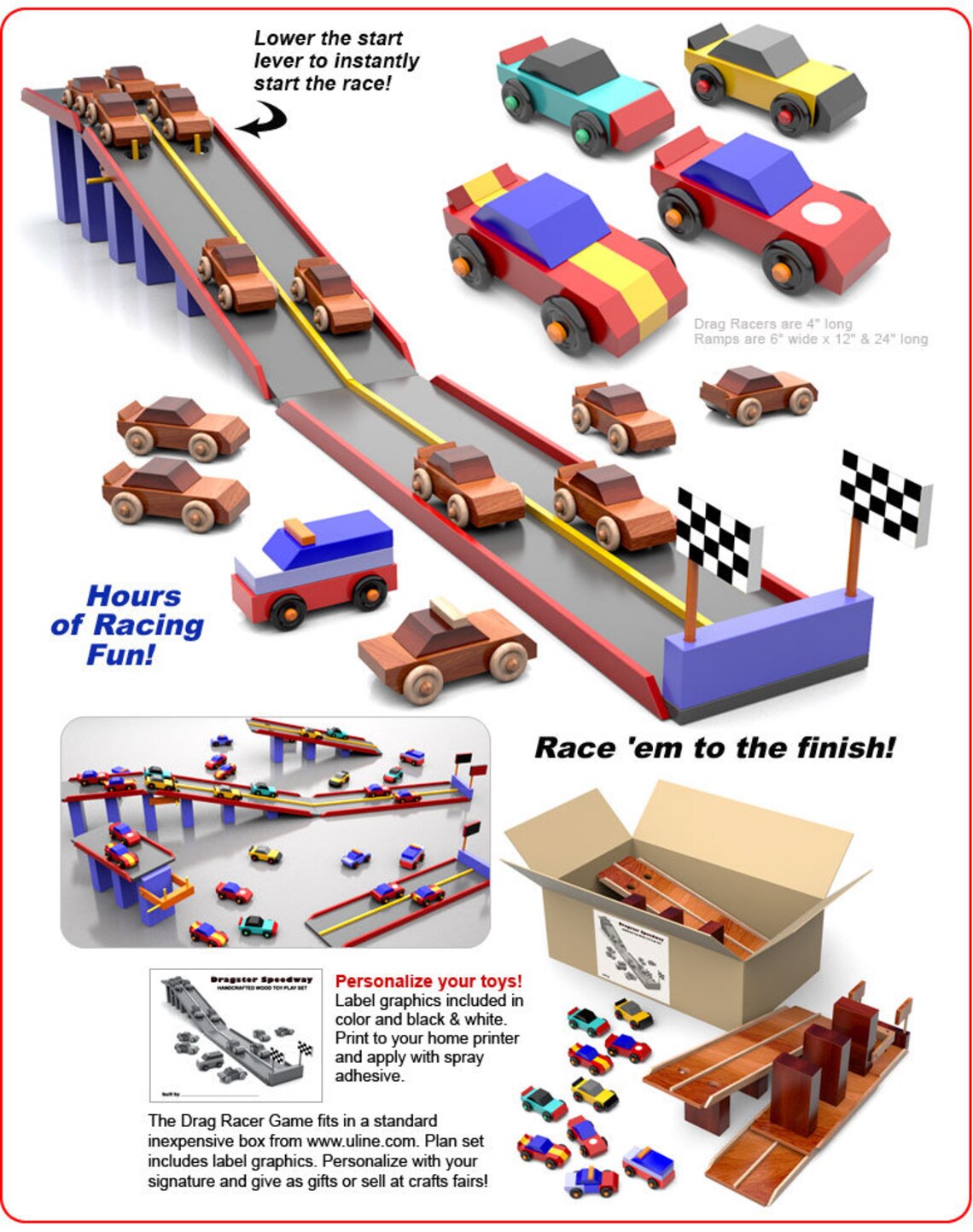 Easy Races Quick N' Easy Drag Racers Game (PDF Download) - Etsy