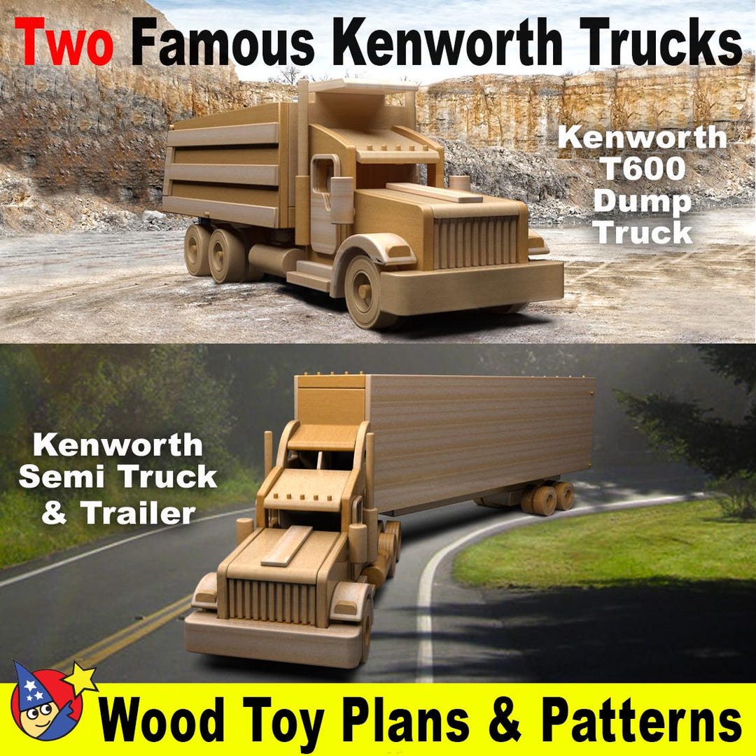 Planos y patrones del famoso camión semirremolque Kenworth y del camión  volquete Kenworth T600 (2 descargas en PDF) - Etsy México, image size:1080x1080