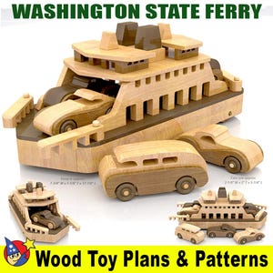 Famous Washington State Ferry Wood Toy Plans & Patterns (PDF Download)