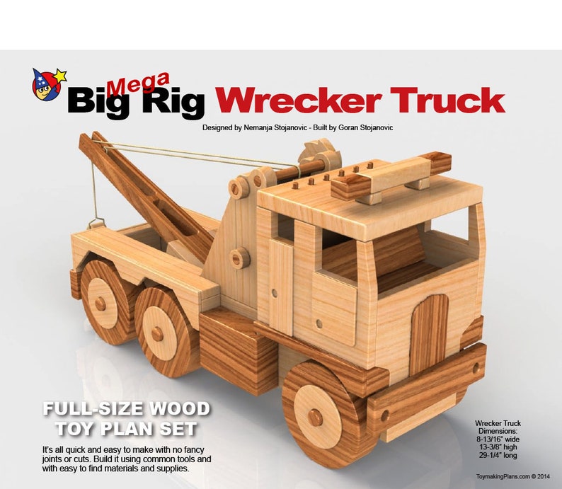 Wood Toy Plan Mega Big Rig Giant Wrecker Truck Pdf Eplan