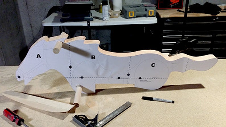 Weekend Projects Mustang Rocking Horse (PDF Download + SVG File) Wood Toy Plans