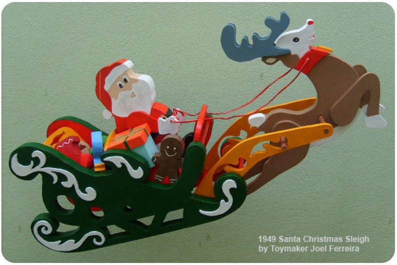 Scroll Saw Magic 1949 Santa Christmas Sleigh PDF Download Etsy