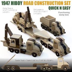 Quick N Easy 1947 HiBoy Road Construction Set Wood Toy Plans & Patterns (4 PDF Downloads)