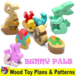 Bunny Pals Scroll Saw Wood Toy Plans & Patterns (PDF Download)